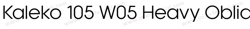 Kaleko 105 W05 Heavy Oblique字体转换